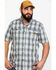 Carhartt Men's Rugged Flex Rigby Plaid Print Short Sleeve Work Shirt , Dark Grey, hi-res