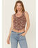 Image #2 - Panhandle Women's Paisley Print Tank Top, Brown, hi-res