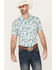 Image #1 - Rock & Roll Denim Men's Cactus Short Sleeve Western Pearl Snap Shirt, , hi-res