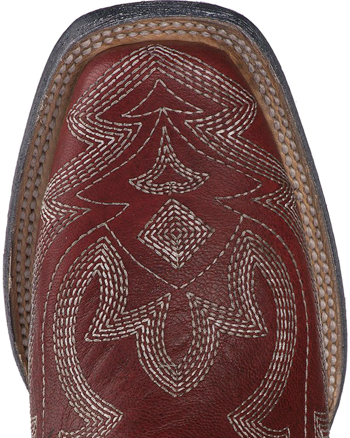 Image #6 - Lane Women's Saratoga Red Fancy Stitch Western Boots - Square Toe, , hi-res