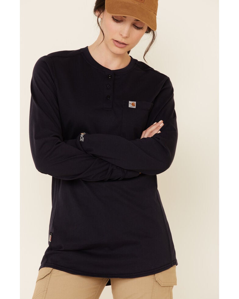 Carhartt Women's Force Henley Long Sleeve Shirt Boot Barn