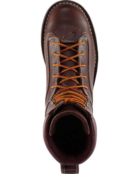Image #3 - Danner Men's Quarry USA 8" Work Boots - Soft Round Toe, Brown, hi-res