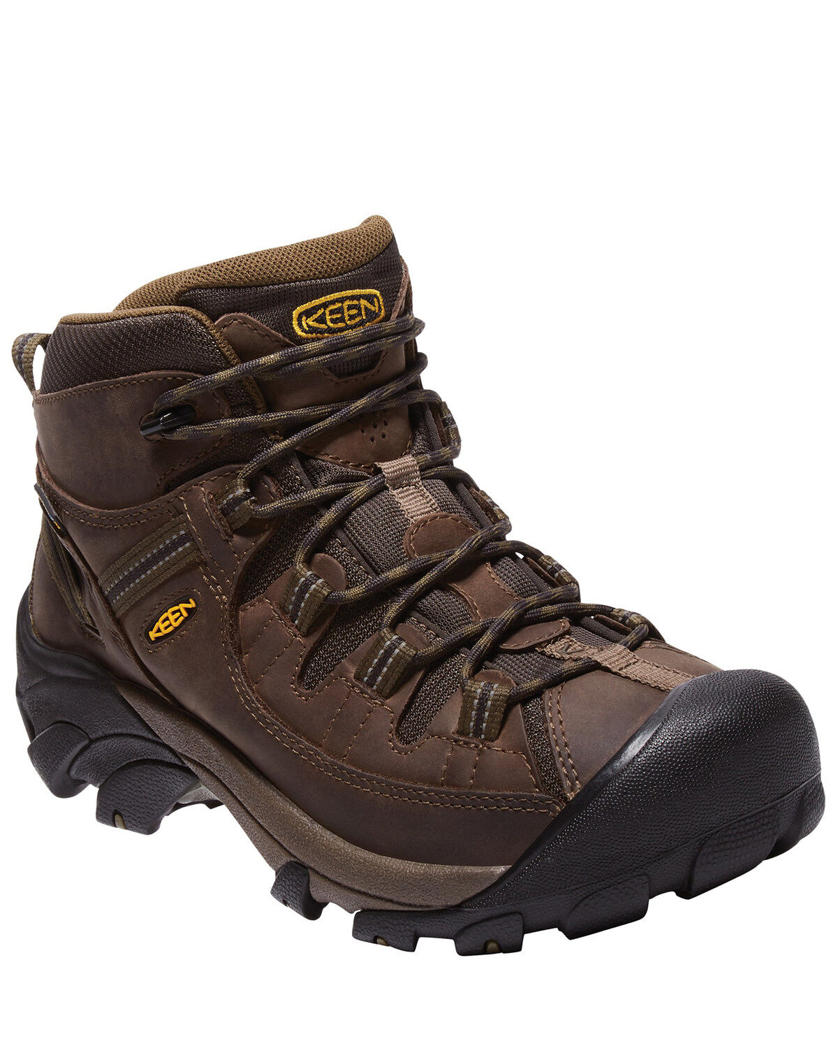 Image #1 - Keen Men's Targhee II Waterproof Hiking Boots - Soft Toe, Grey, hi-res