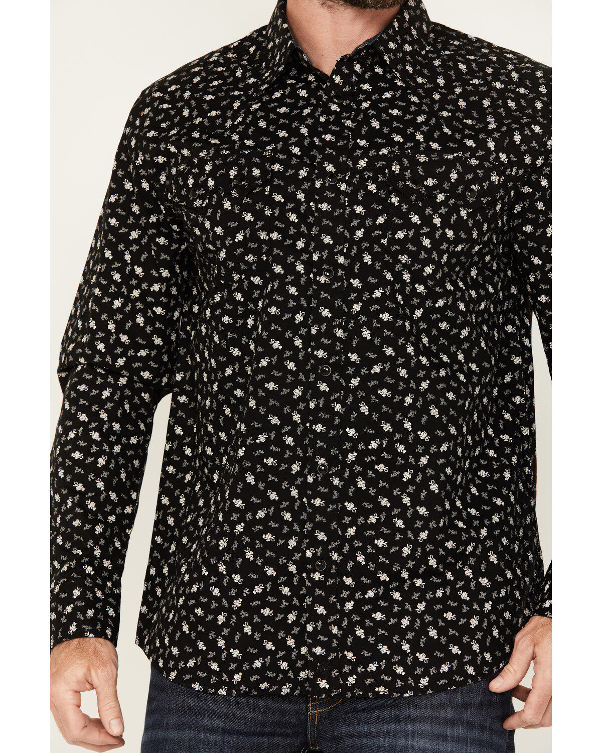 Image #3 - Moonshine Spirit Men's Good Vibes Floral Long Sleeve Snap Western Shirt, , hi-res