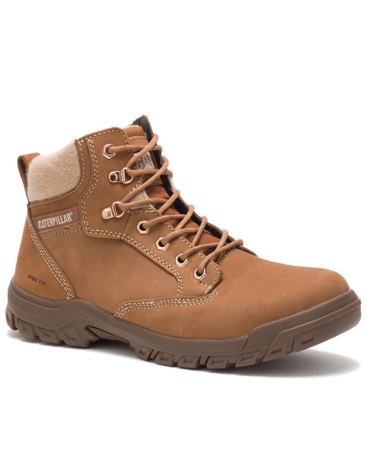 Image #1 - CAT Women's Tess Sundance Work Boots - Steel Toe, Brown, hi-res