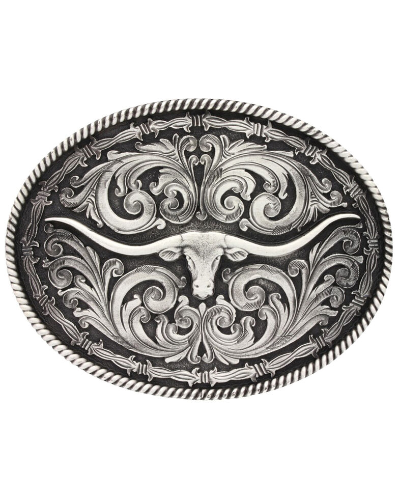 Montana Silversmiths Long Horn Attitude Belt Buckle Boot Barn