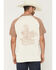 Image #1 - Sendero Provisions Men's Saloon Embroidered Short Sleeve Button-Down Western Shirt, Sand, hi-res