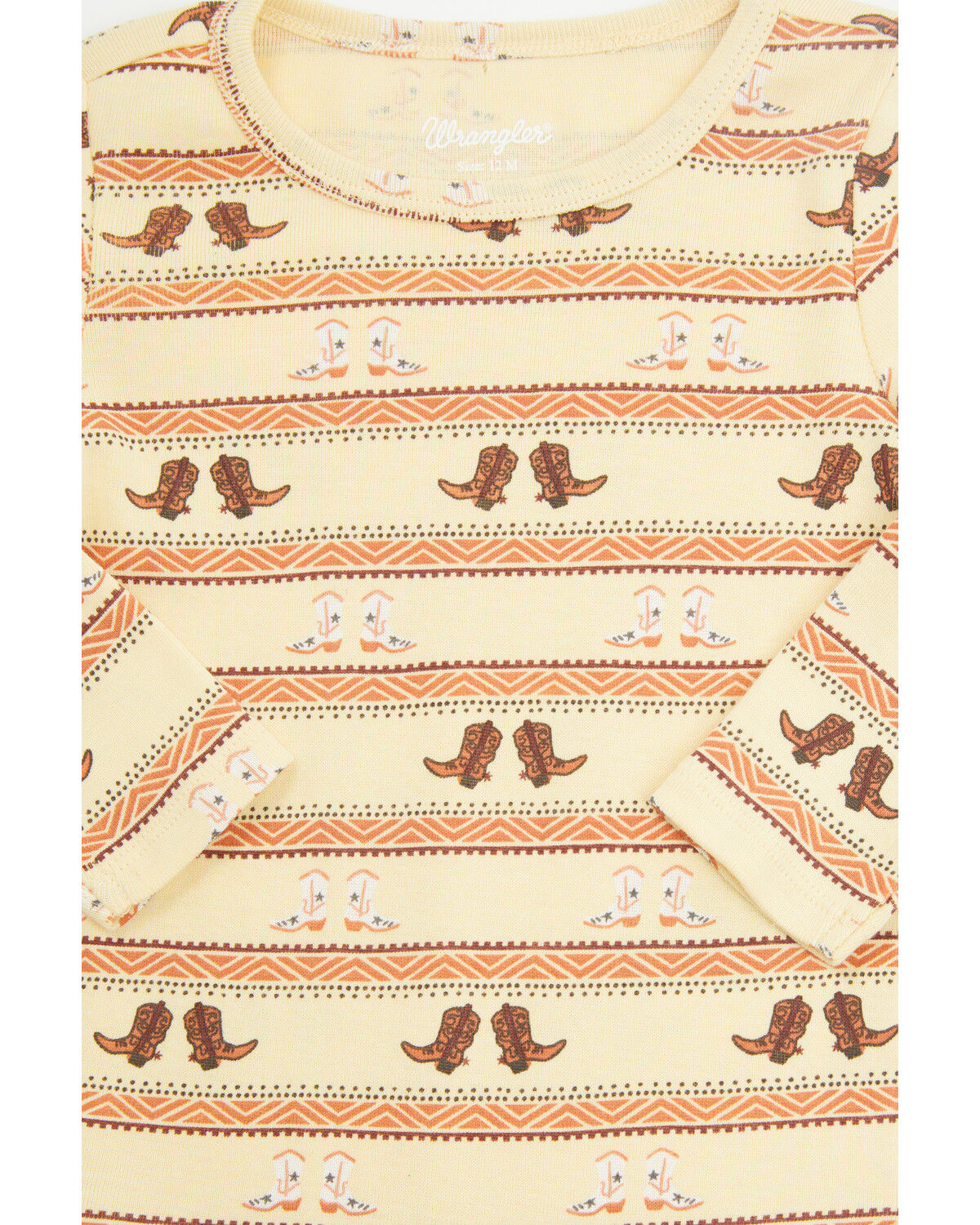 Product Name: Wrangler Infant Boys' Cowboy Boot Long Sleeve Snap Onesie