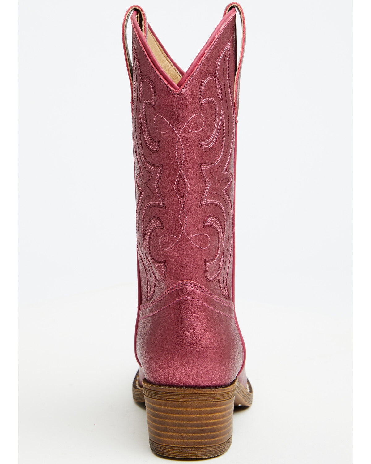 Image #5 - Shyanne Girls' Harper Metallic Western Boots - Round Toe, Pink, hi-res
