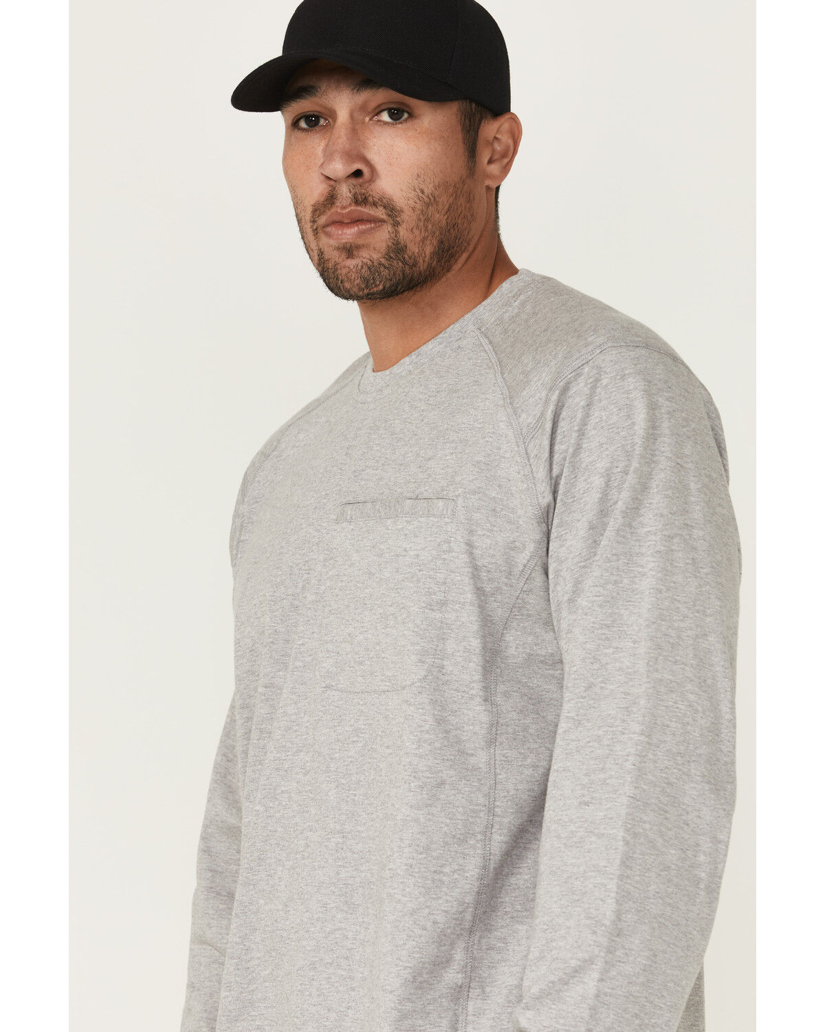 Image #2 - Forge Workwear Men's Lightweight Crew Neck Long Sleeve Tee, Grey, hi-res