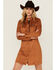 Image #2 - Wrangler Retro Women's Suede Long Sleeve Mini Dress, Brown, hi-res
