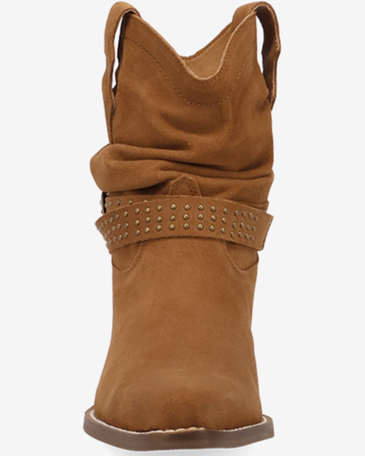Image #4 - Dingo Women's Scrunchy Suede Booties - Snip Toe, Brown, hi-res