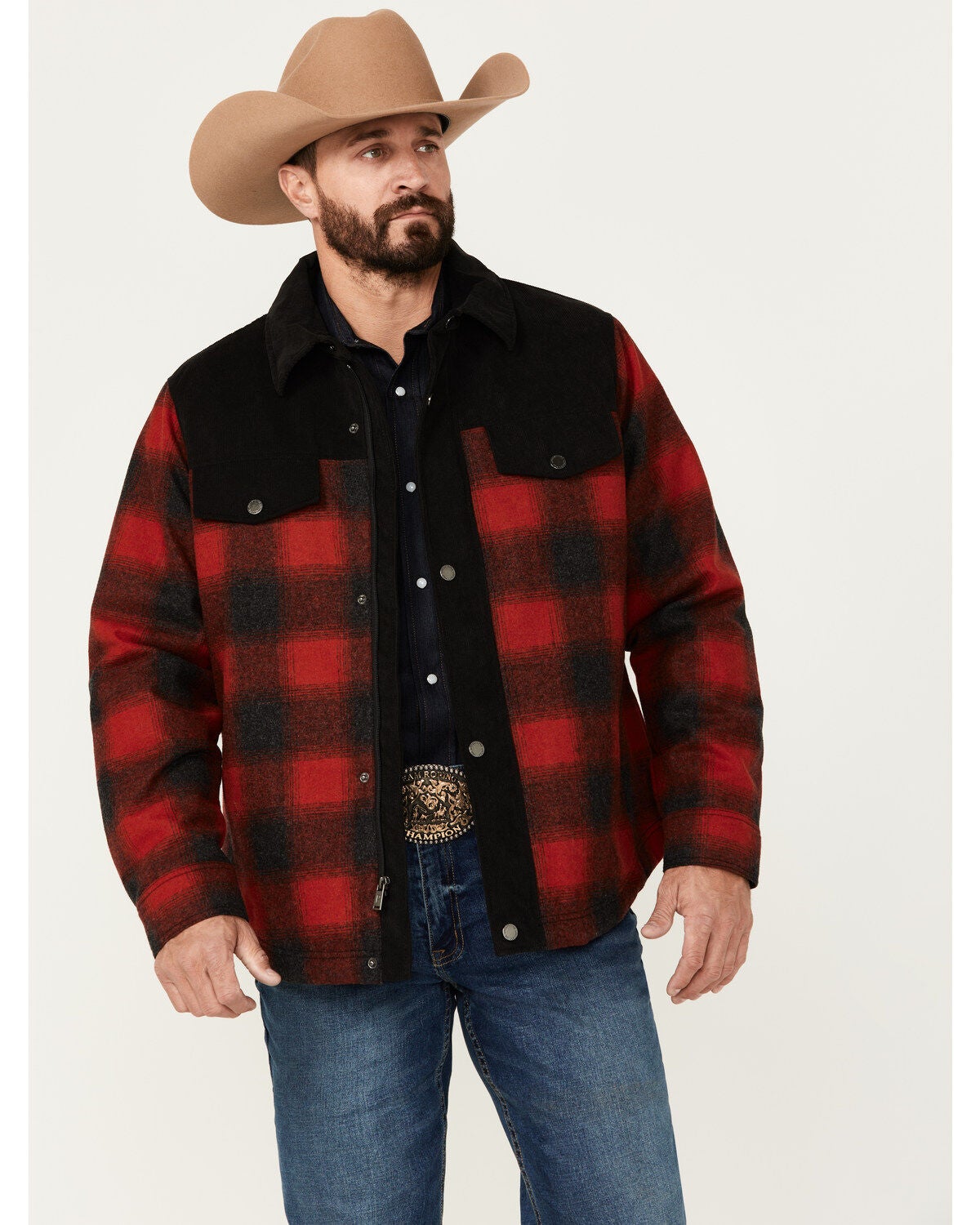 Pendleton Men's Timberline Shirt Jacket, Red, hi-res