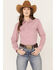 Cinch Women's Geo Print Long Sleeve Western Snap Shirt, Pink, hi-res