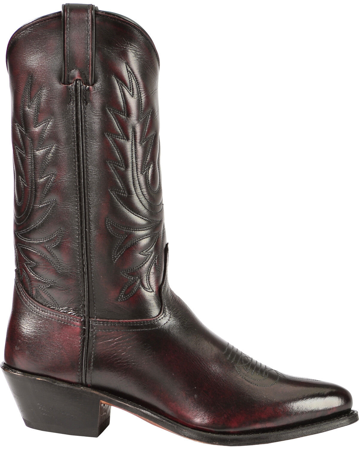 Image #2 - Abilene Men's 12" Western Boots, Black Cherry, hi-res