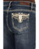 Image #2 - Rock & Roll Denim Women's Medium Wash Mid Rise Steer Head Bootcut Stretch Denim Jeans, Medium Wash, hi-res