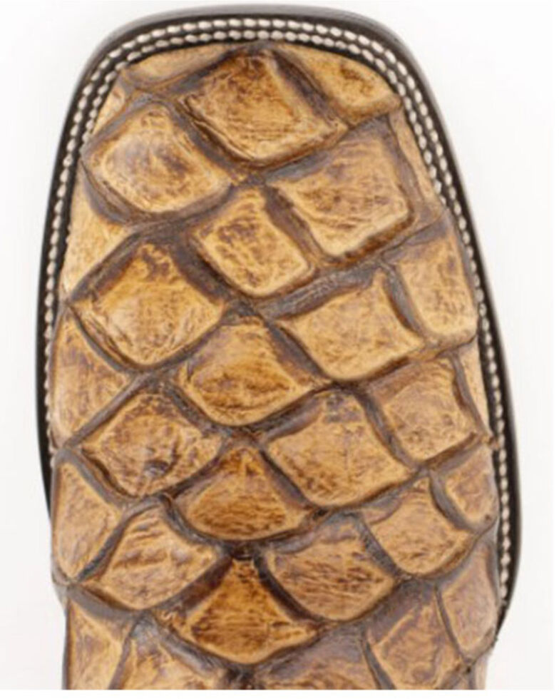 Ferrini Men's Bronco Pirarucu Print Western Boots Wide Square Toe