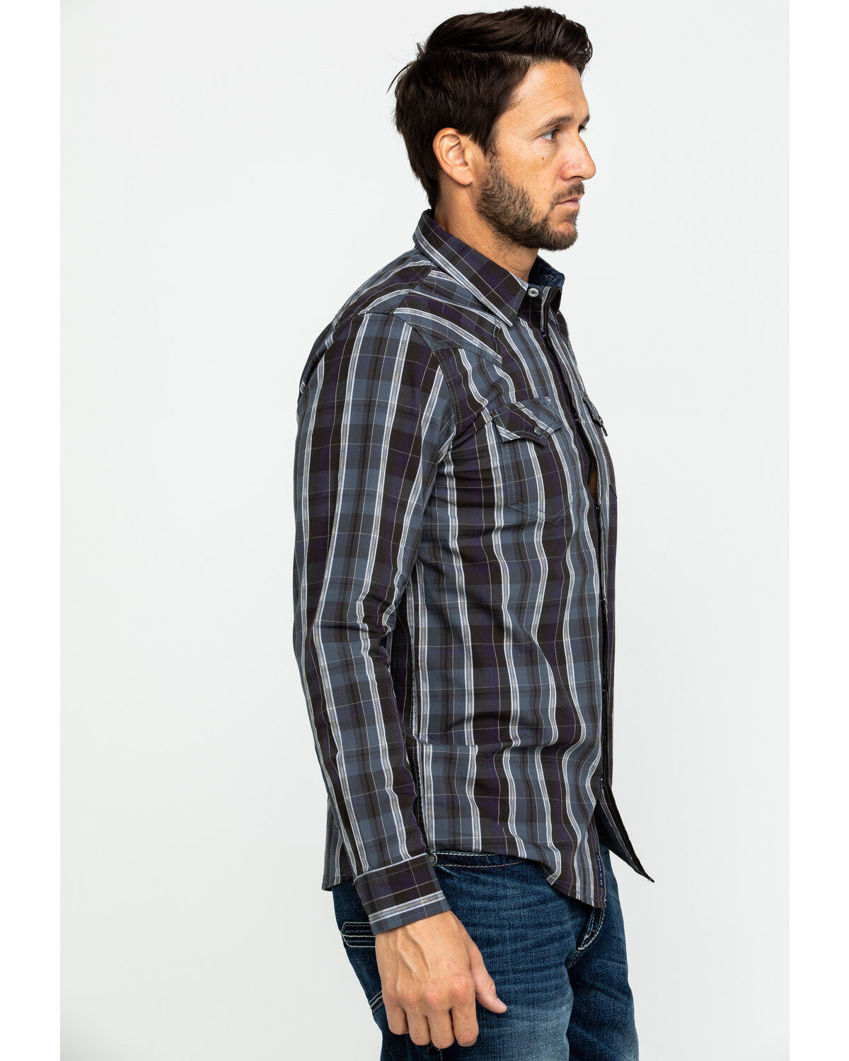 Image #3 - Moonshine Spirit Men's Arrowbear Med Plaid Long Sleeve Western Shirt , , hi-res