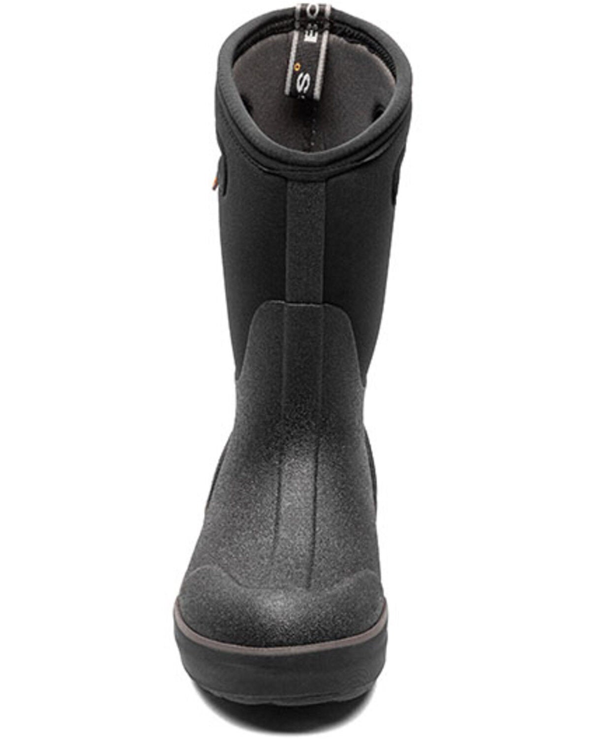Image #4 - Bogs Boys' Classic II solid Waterproof Boots - Round Toe, Black, hi-res