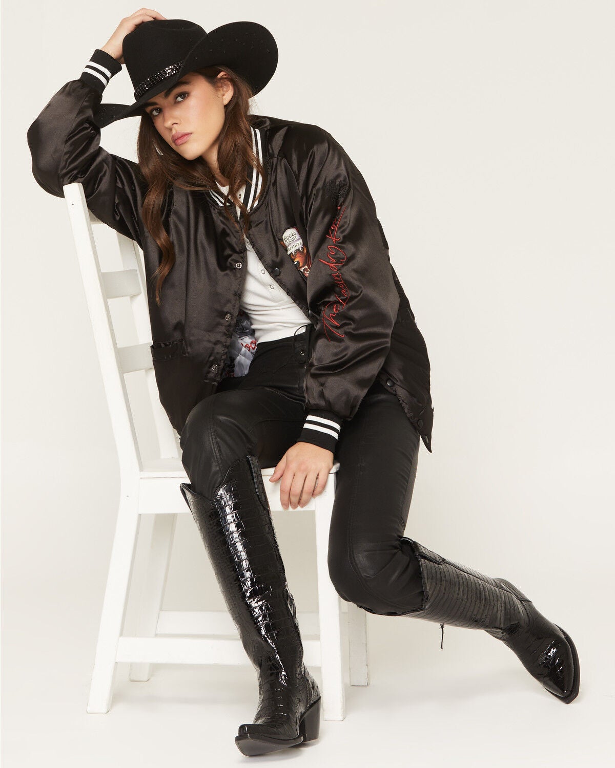 The Laundry Room Women's Coors Wolf Stadium Jacket, Black, hi-res