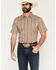 Image #1 - RANK 45&reg; Men's Buffalo Herd Geo Print Short Sleeve Button-Down Stretch Western Shirt, Brown, hi-res