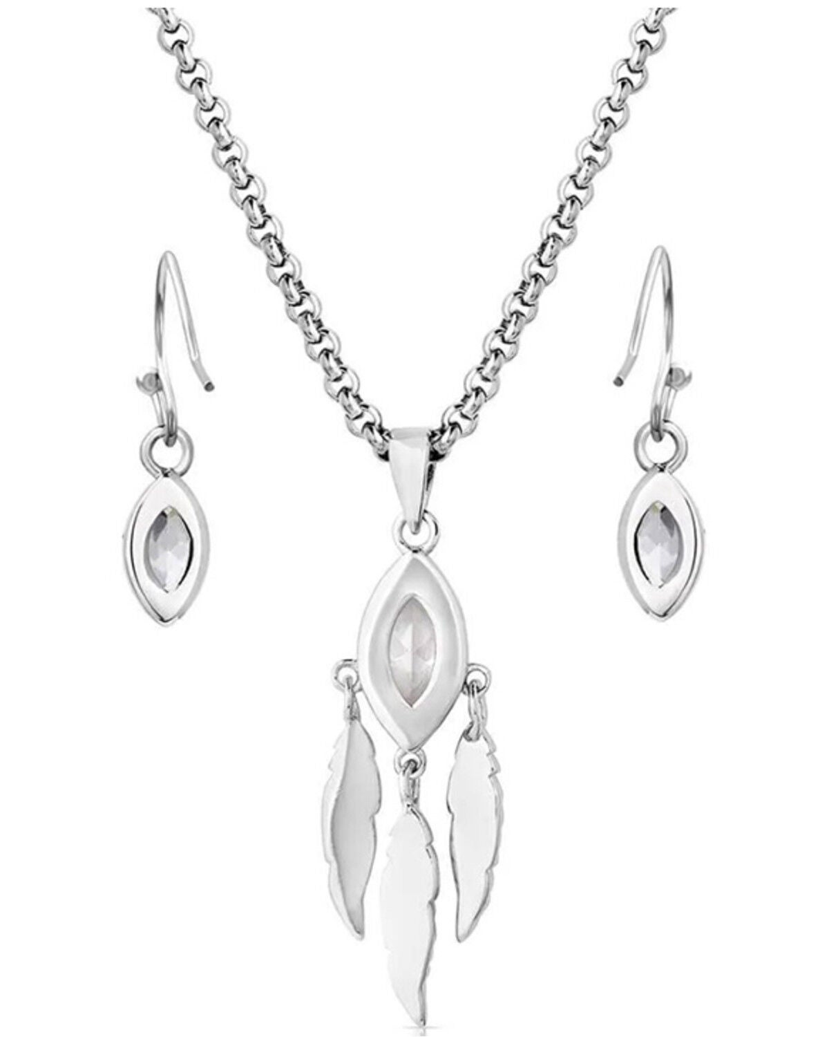 Image #2 - Montana Silversmiths Women's Catching Light Jewelry Set - 2 Piece, Silver, hi-res