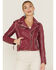 Mauritius Women's Christy Scatter Star Leather Jacket , Hot Pink, hi-res