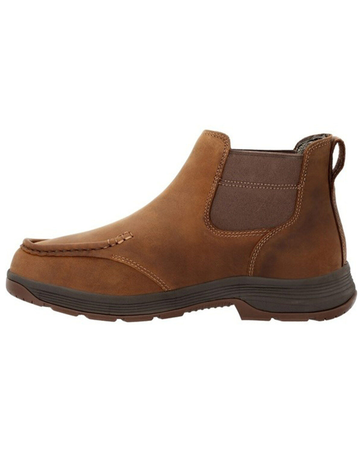 Image #3 - Georgia Boot Men's Athens Superlyte Waterproof Chelsea Work Boots - Moc Toe, Brown, hi-res