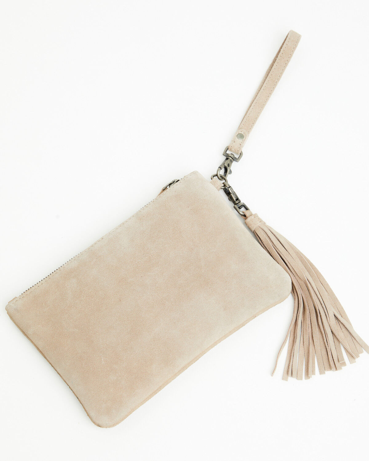 Image #4 - Shyanne Women's Avenly Floral Perforated Suede Wristlet Clutch, Tan, hi-res