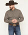 Image #1 - Cody James Men's Denali Ridge Micro Floral Print Long Sleeve Snap Western Shirt, Dark Brown, hi-res