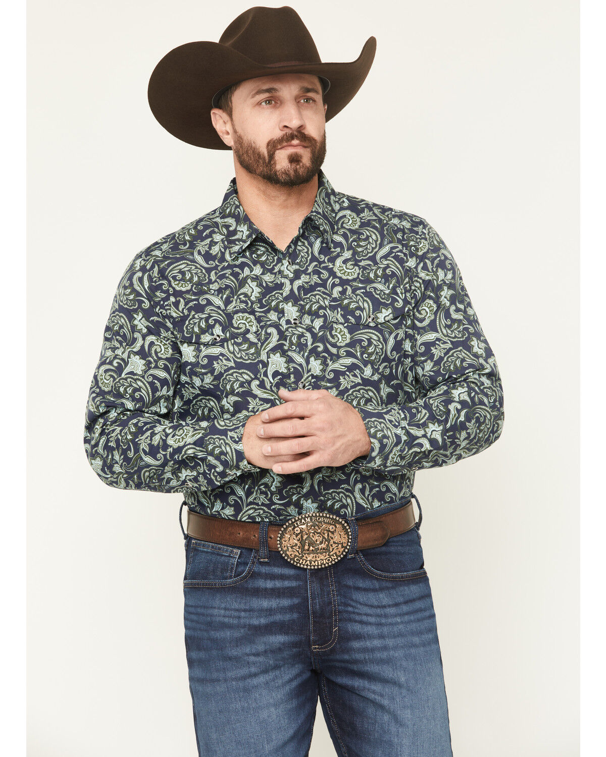 Product Name:  Cody James Men's Basic Twill Long Sleeve Button-Down Performance Western Shirt - Big