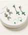 Image #1 - Shyanne Women's Cross Horn Earring Set - 3 Piece, Silver, hi-res