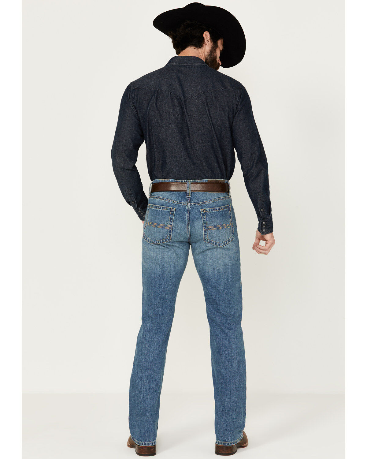 Image #3 - Cody James Men's Roughstock Wash Jackson Slim Straight Rigid Denim Jeans, Blue, hi-res