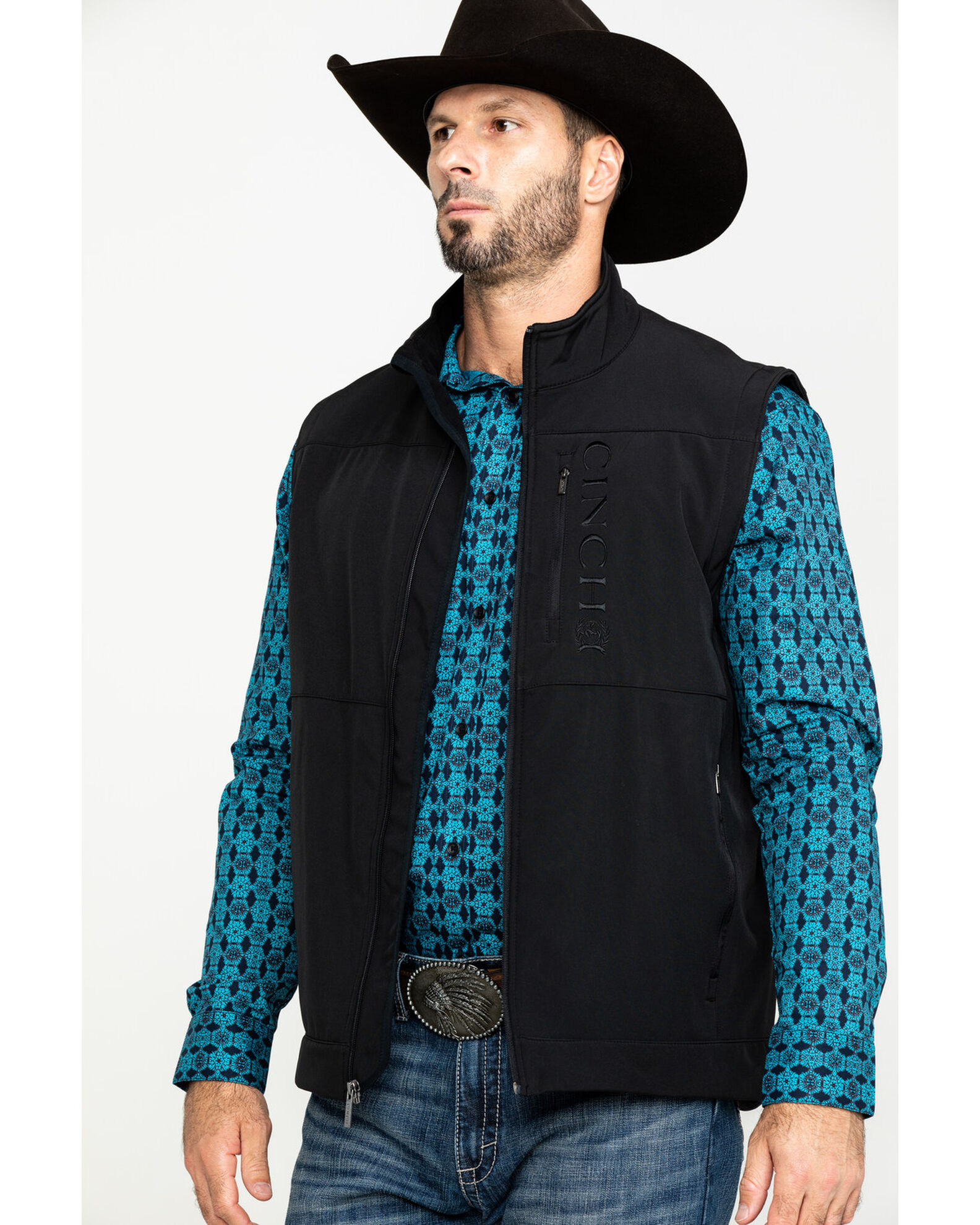 Cinch Men s Black Bonded Concealed Carry Vest Pueblo Mall