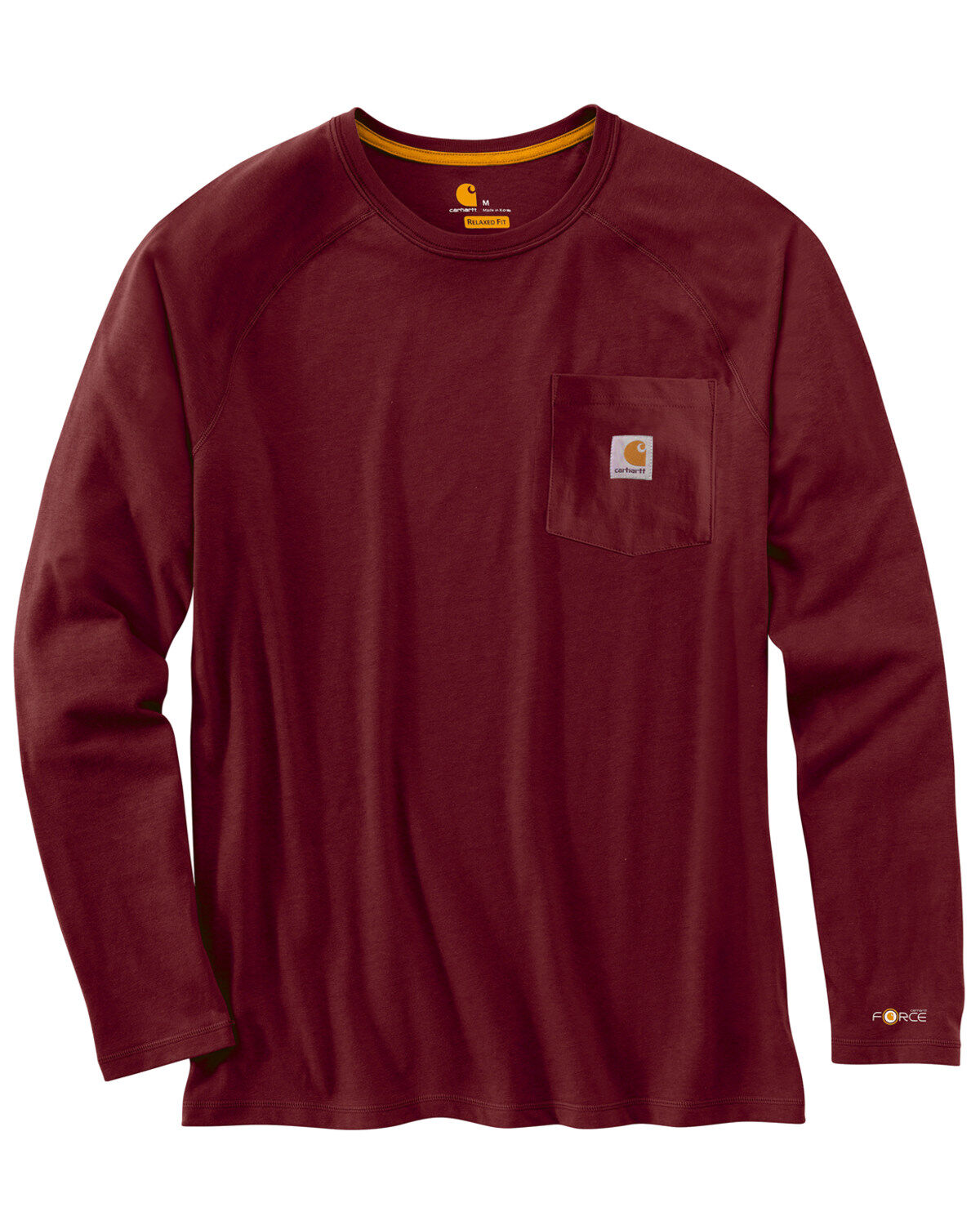 Image #1 - Carhartt Men's Solid Force Long Sleeve Work Shirt - Big & Tall, , hi-res
