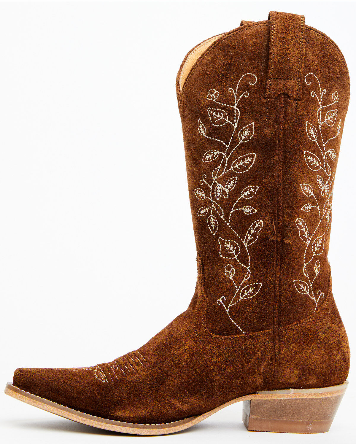 Image #3 - Shyanne Women's Bambi Suede Western Boots - Snip Toe, Brown, hi-res
