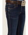 Image #2 - Shyanne Little Girls' Dark Wash Stretch Bootcut Riding Jeans, Dark Wash, hi-res