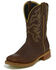 Justin Men's Marshal Whiskey Western Work Boots - Square Toe, Cognac, hi-res