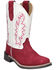 Image #1 - Smoky Mountain Girls' Cassidy Western Boots - Broad Square Toe, Red, hi-res
