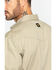 Image #5 - Hawx Men's Khaki Twill Snap Long Sleeve Western Work Shirt - Big , Beige/khaki, hi-res