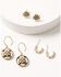 Image #1 - Lainey Wilson Women's Beaded Earring Set - 3 Piece, Gold, hi-res