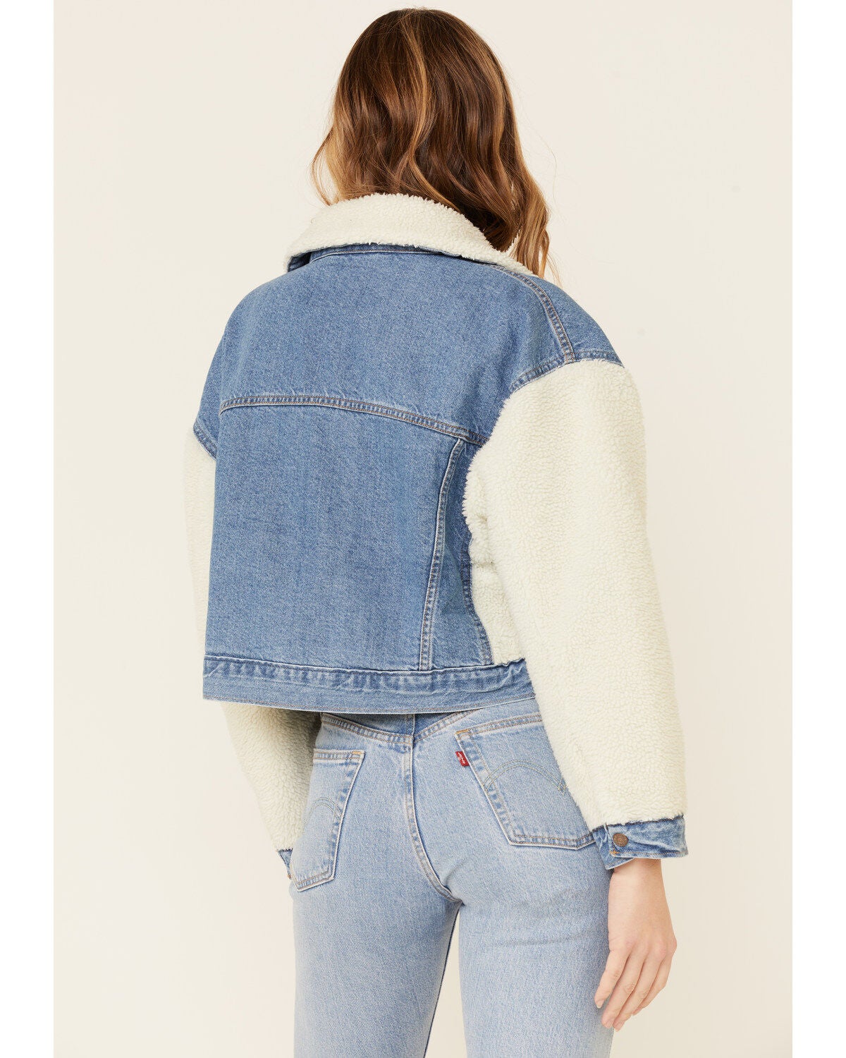 levis denim jacket wool collar