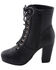 Image #4 - Milwaukee Leather Women's Lace Toe Toe Platform Boots - Round Toe, Black, hi-res