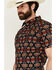 Image #2 - Cody James Men's Axe Throw Southwestern Print Short Sleeve Snap Western Shirt - Tall, Navy, hi-res