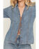 Image #4 - Idyllwind Women's Avery Lace-Up Denim Slub Shirt, Medium Wash, hi-res