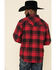 Image #3 - Resistol Men's Lumberjack Large Check Plaid Print Long Sleeve Pearl Snap Western Shirt, , hi-res