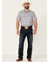 Cody James Men's Double Arrow Geo Print Short Sleeve Snap Western Shirt , Grey, hi-res