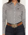 Image #3 - Cinch Women's Geo Print Long Sleeve Button-Down Western Shirt, Light Blue, hi-res