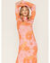 Show Me Your Mumu Women's Daphne Floral Print Mesh Turtleneck Dress, Pink, hi-res