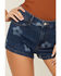 Image #2 - Wrangler Women's California Daisy Floral Print Medium Wash Mid Rise Denim Shorts, , hi-res